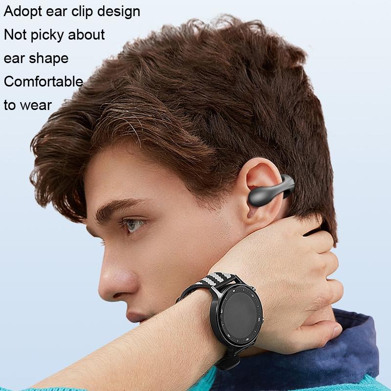 Wireless Dual Ear Bone Conduction Bluetooth Earphones - Mini Sport Clip - Skin Colour