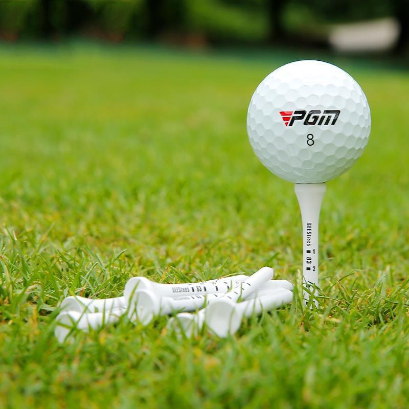 Adjustable Golf Tee Set - 30 Pieces Wooden Height Limit Spike Depth Marker - 69Mm