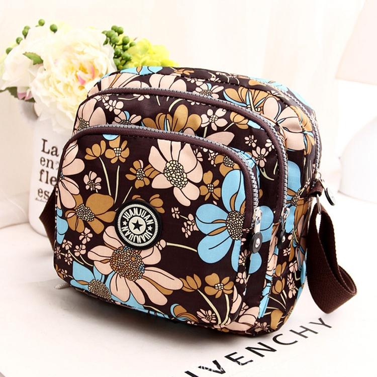 Waterproof Nylon Multilayer Crossbody Bag For Women - Animal Pattern