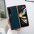 For Samsung Galaxy Z Fold4 5G Xiaoya Series Genuine Leather Plating Case - Coffee