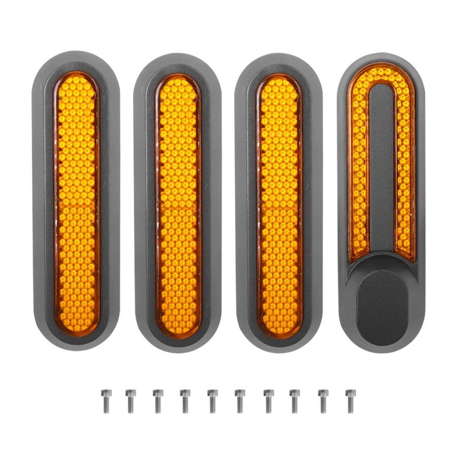 Xiaomi Mijia 1s / Pro 2 Electric Scooter Wheel Cover with Reflective Strips & Screws - Yellow