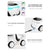 5 In 1 Car Desktop Alarm Clock With Wireless Charging - Gray