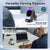 5 In 1 Car Desktop Alarm Clock With Wireless Charging - Gray