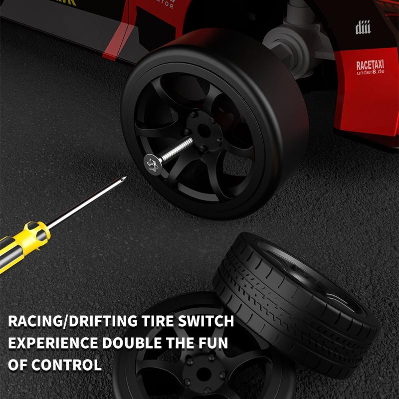 Remote Control 4wd Drift Car with Expulsion Light - Green
