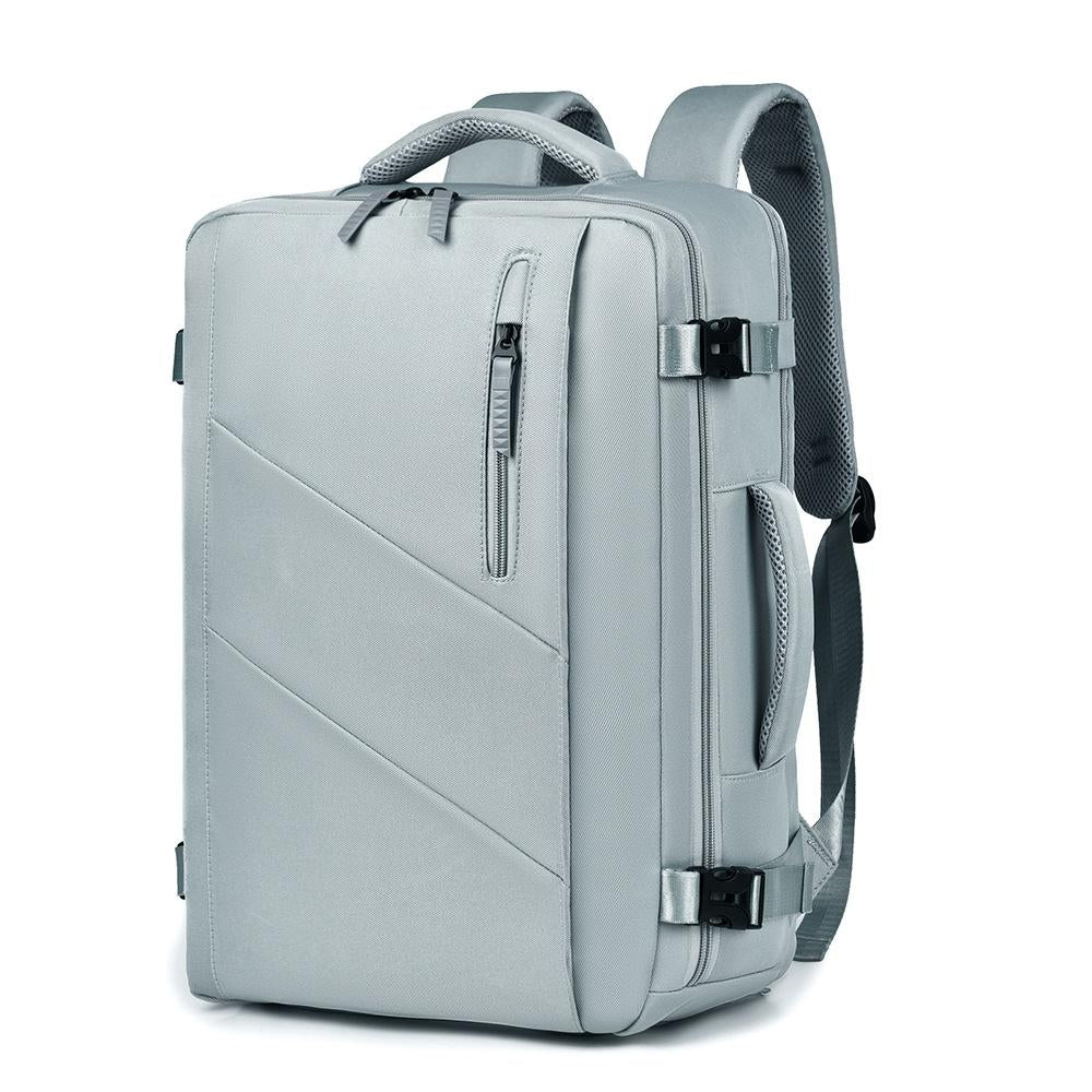 Large Capacity Simple Style Travel Backpack - Beige