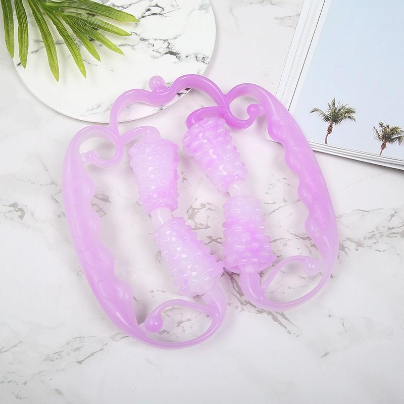 2-Pack Ring Leg Clamp Massager For Yoga & Fitness - Purple