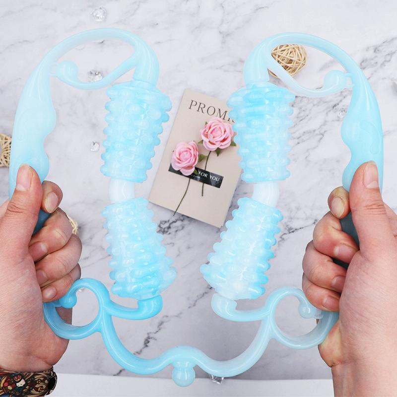 2-Pack Ring Leg Clamp Massager For Yoga & Fitness - Purple