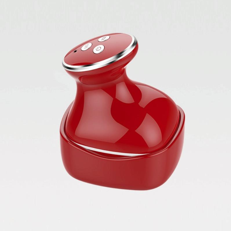 Electric Scalp Massager Multifunctional Vibration Therapy - Red