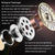 Wireless Sport Bluetooth Headphones with Led Display and Noise Reduction - White