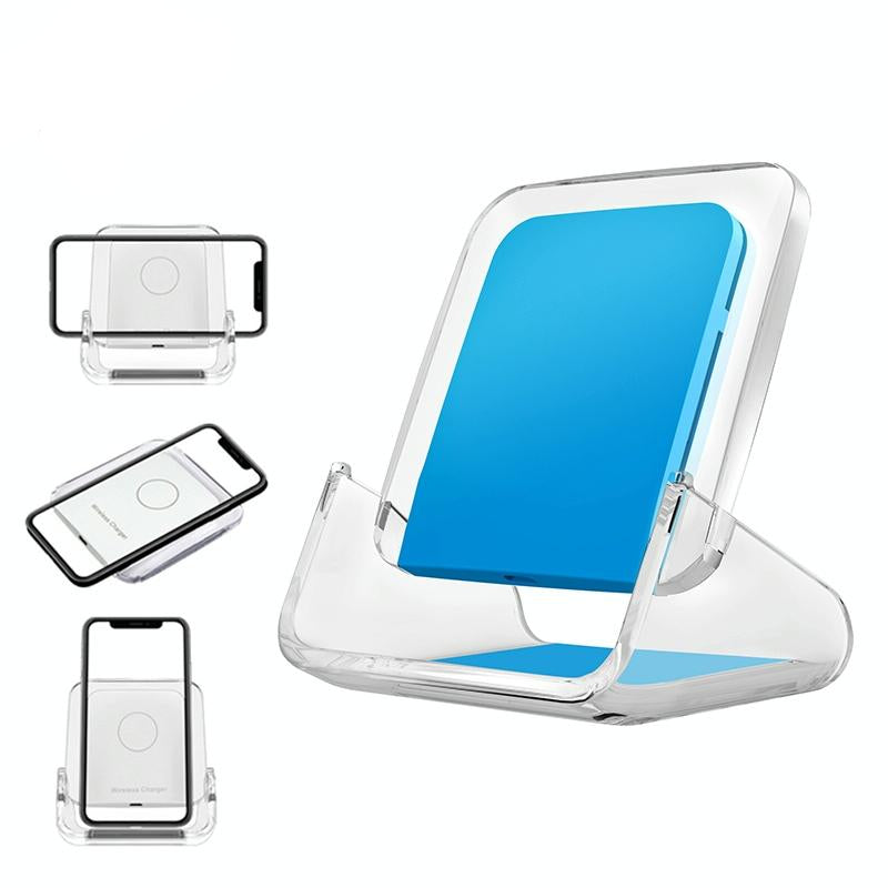 10W 3 In 1 Vertical Wireless Charger - White