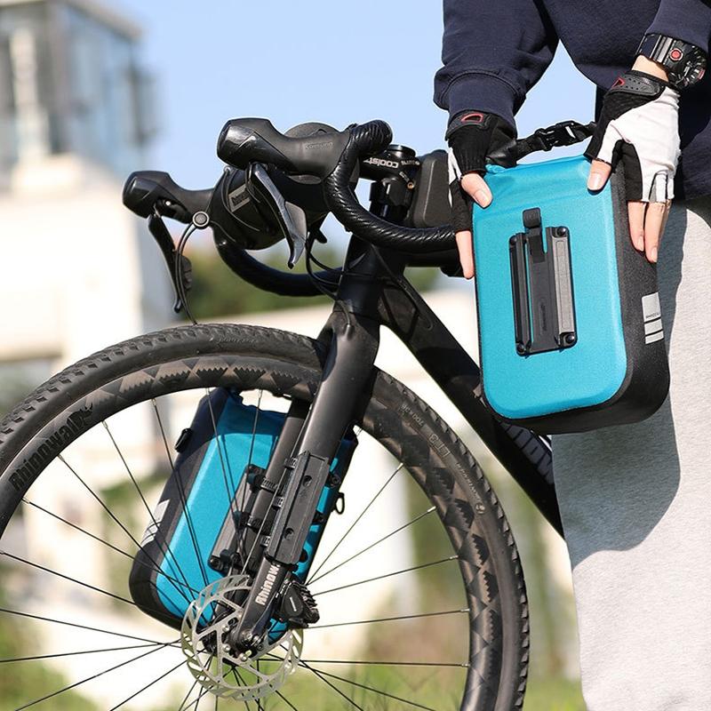 6L Waterproof Cycling Front Fork Bag - Blue