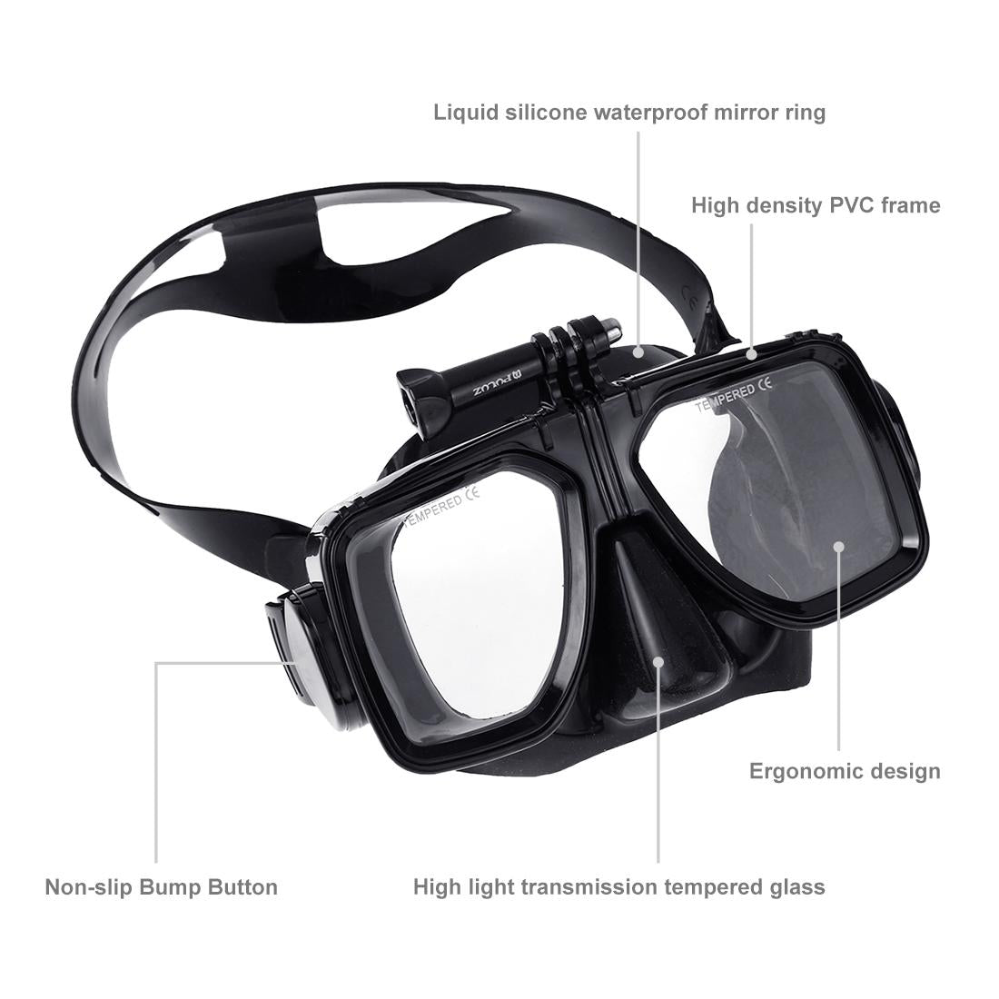 Underwater Diving Mask for Action Cameras