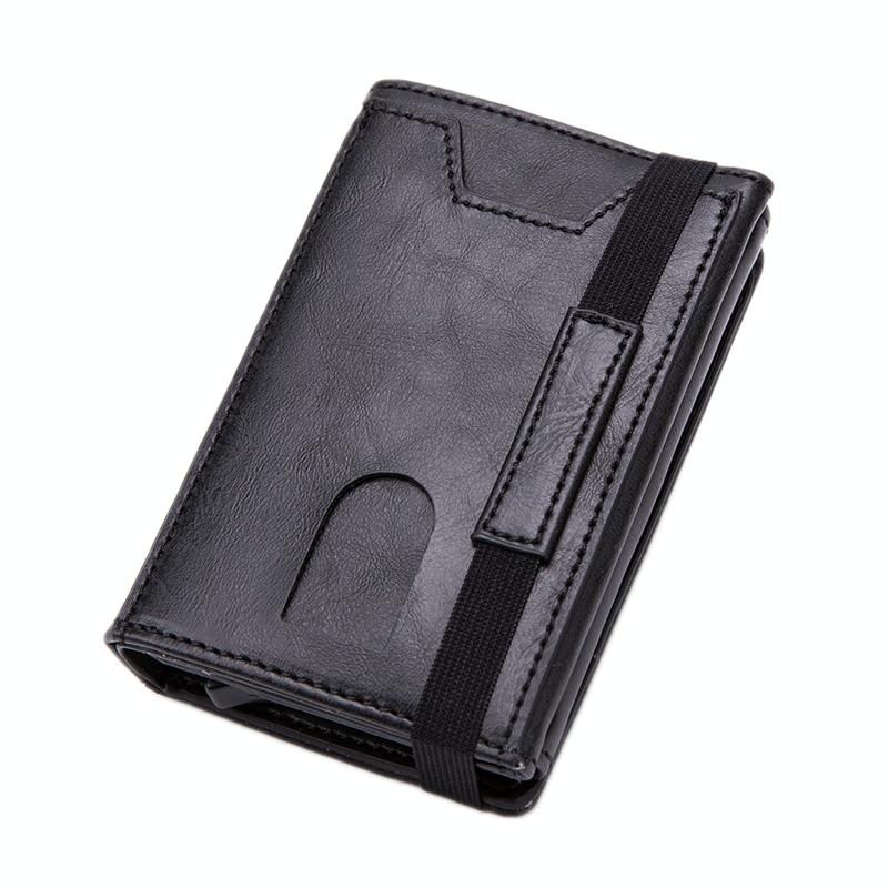 Rfid-Blocking Aluminum Card Holder - Secure &amp; Compact - Mad Horse Black