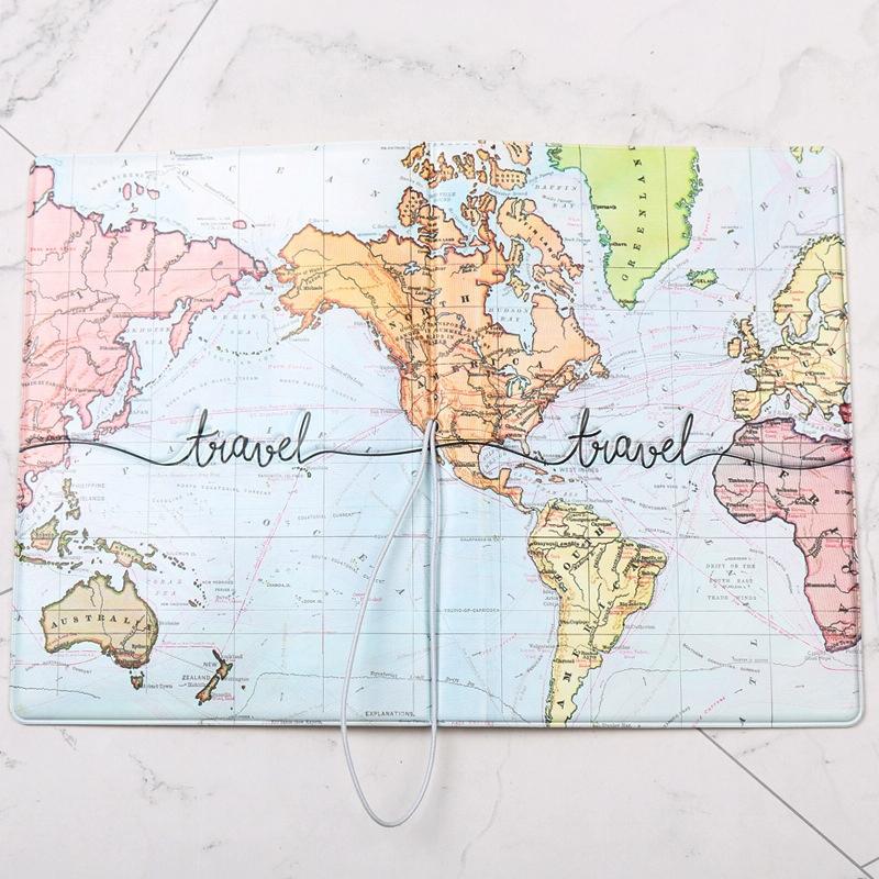 Passport Cover For Travel Abroad 3D Map Design - Tr-03