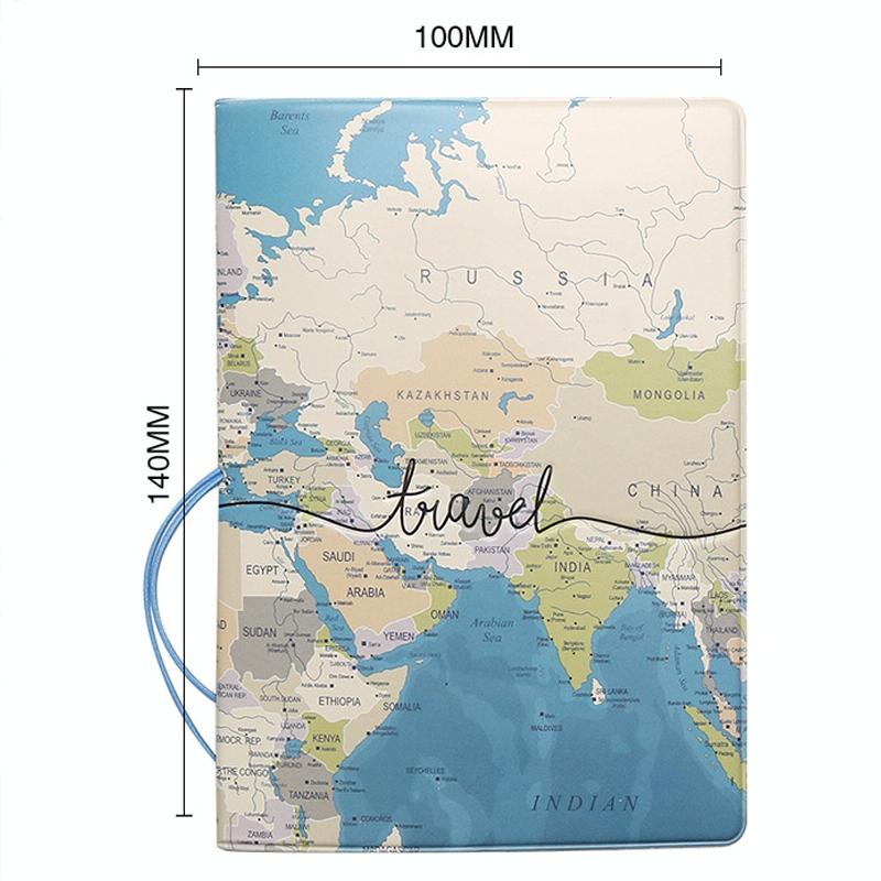 Passport Cover For Travel Abroad 3D Map Design - Tr-03