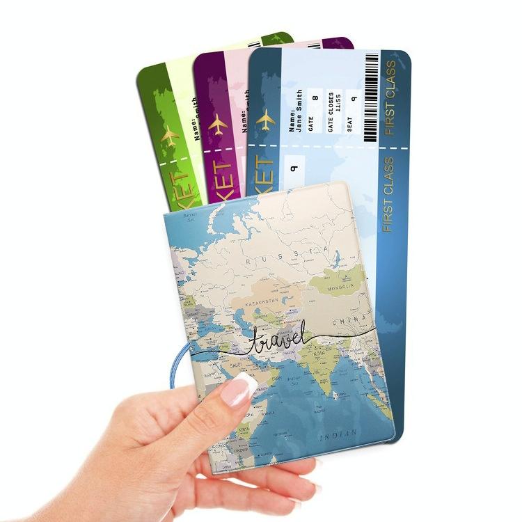 Passport Cover For Travel Abroad 3D Map Design - Tr-03
