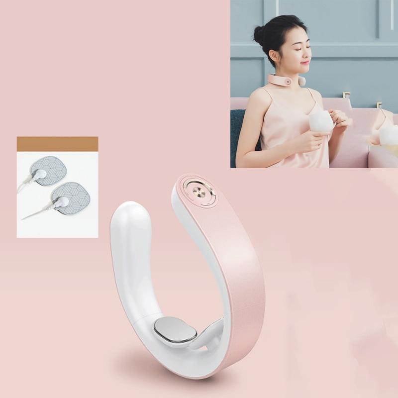 Intelligent Shoulder &amp; Neck Massager Pgg Cervical Spine Physiotherapy With Heat &amp; Multi-Function Design - Pink