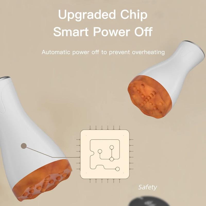 9-Speed Electric Hot Compress Massager For Whole Body Gua Sha - Black