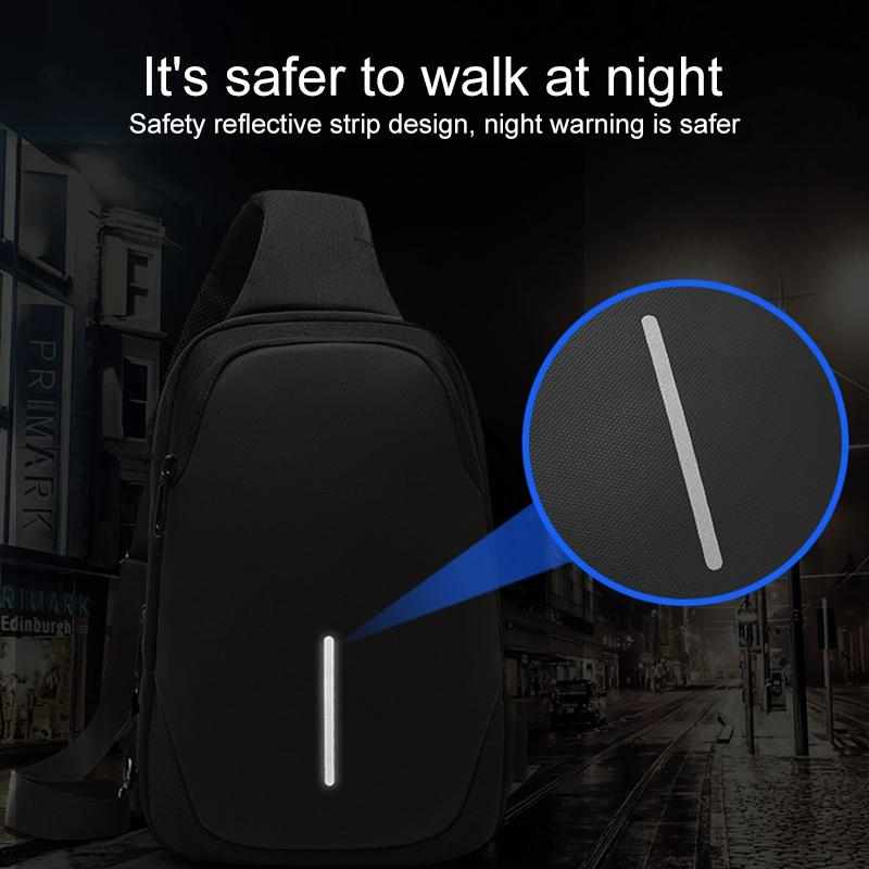 Secure Multi Layer Chest Bag For Outdoor Cycling - Black