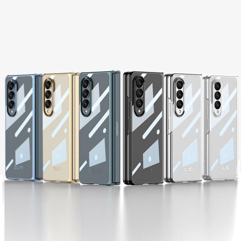 For Samsung Galaxy Z Fold4 5G Electroplated Full Coverage Case - Transparent