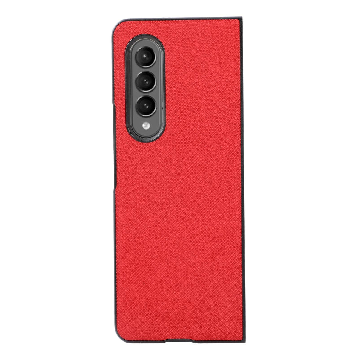 For Samsung Galaxy Z Fold4 5G Fold 4 Cross Texture Pu Leather Case - Red