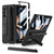 For Samsung Galaxy Z Fold4 5G Leather Case With Holder & Pen Slots - Thin & Shockproof - Black