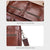 Large Capacity Retro Cowhide Briefcase - Coffee Metal