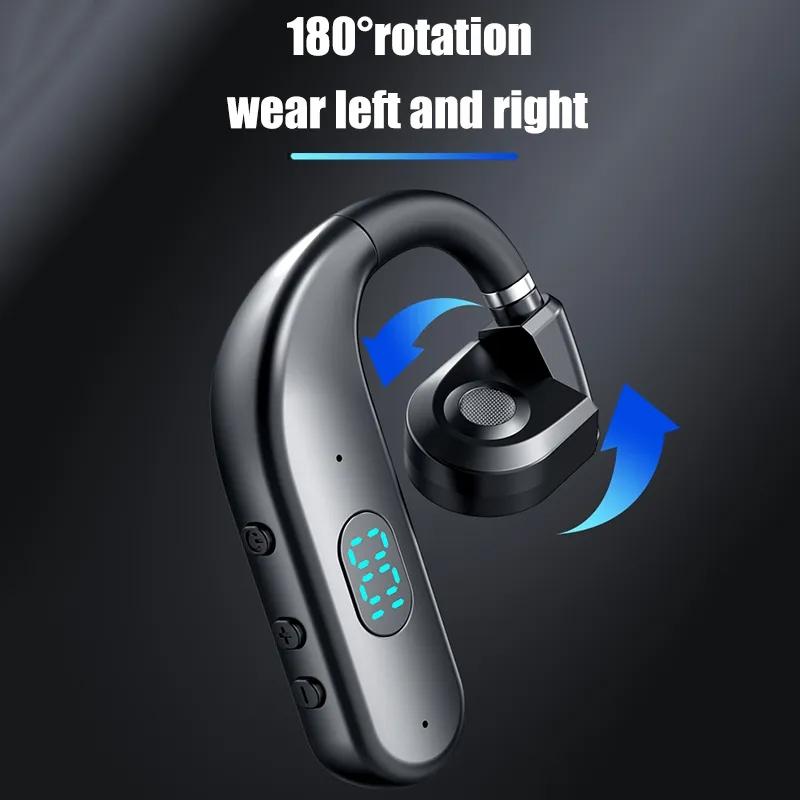 Wireless Bluetooth Headphone With Digital Display - Black - Midnight Blue