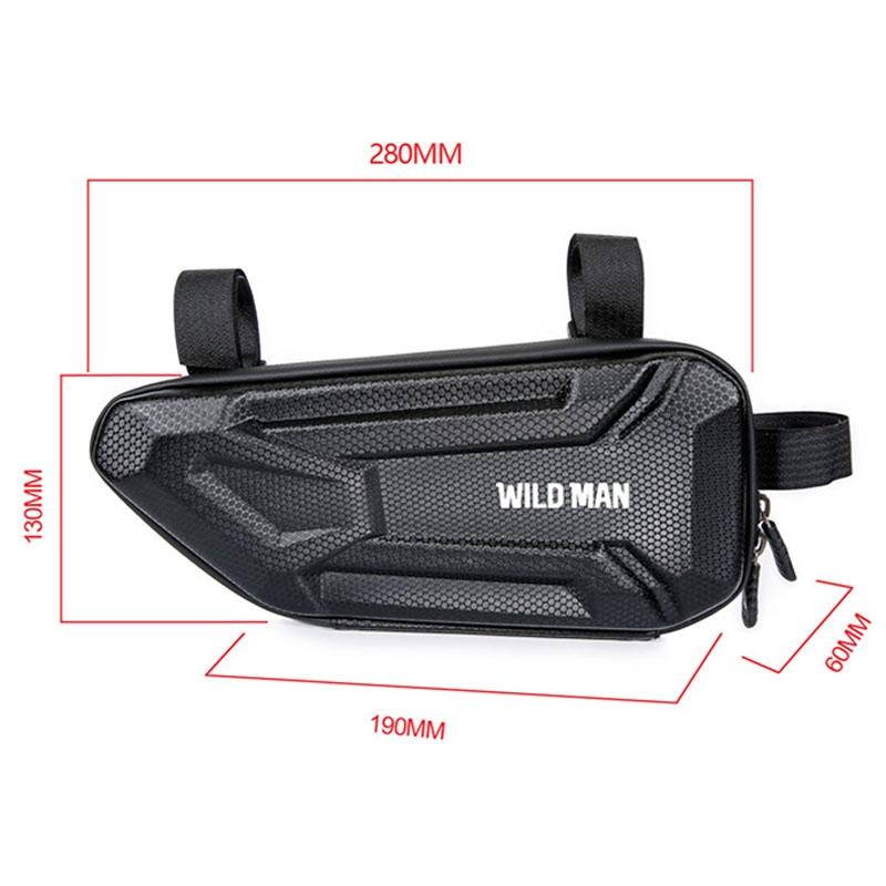 1.2L Eva Hard Shell Triangle Bike Bag - Twill Pattern