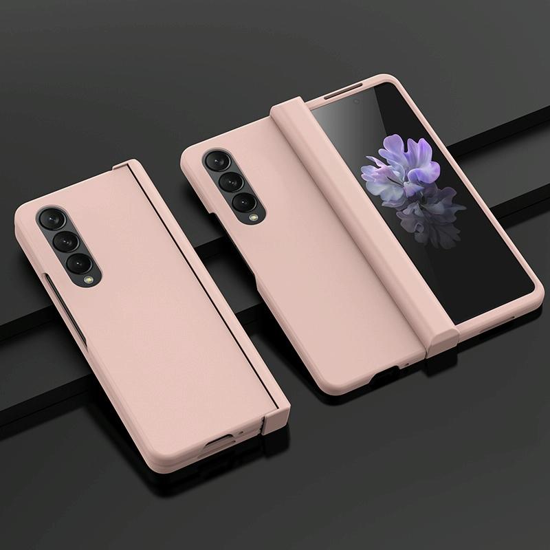 For Samsung Galaxy Z Fold4 5G Foldable Skin Feel Case - Pink