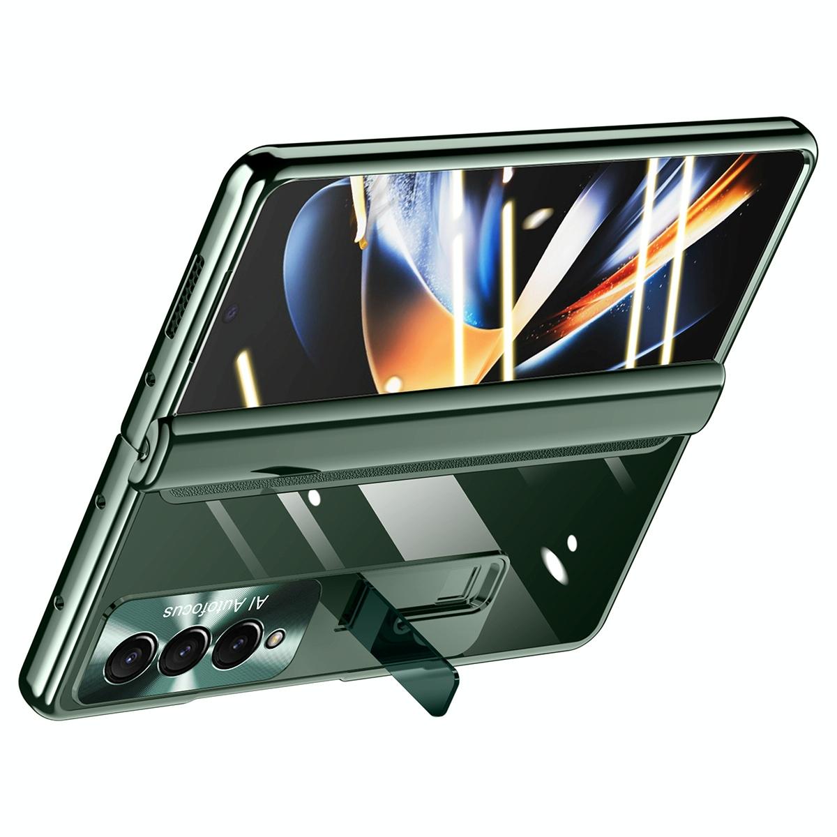 For Samsung Galaxy Z Fold4 5G Samsung Fold 4 Full Body Hinge Case - Electroplated - Gold