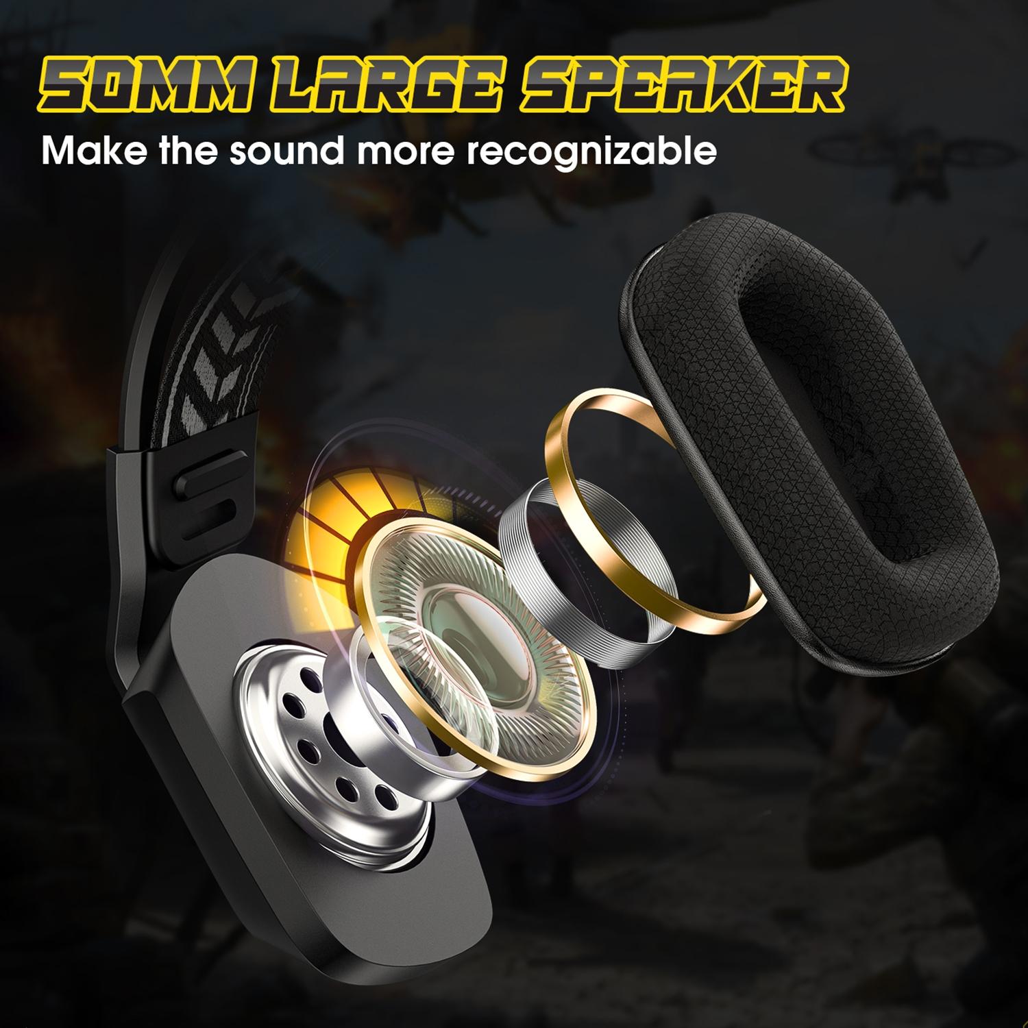 Rgb Gaming Headset With Microphone 2.2M Length - White