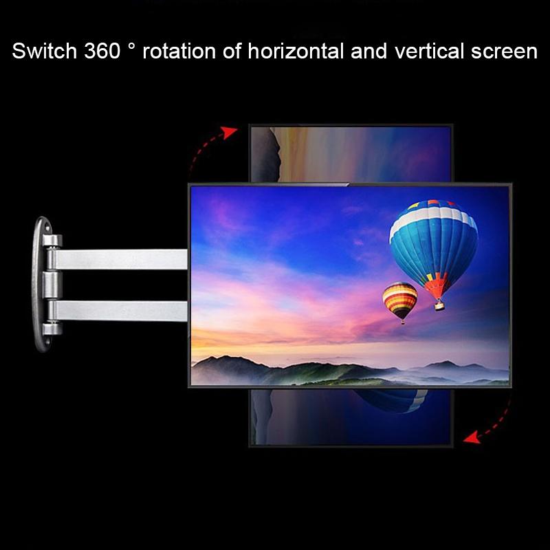 Universal Swivel Wall Mount for Computer Monitors - Silver