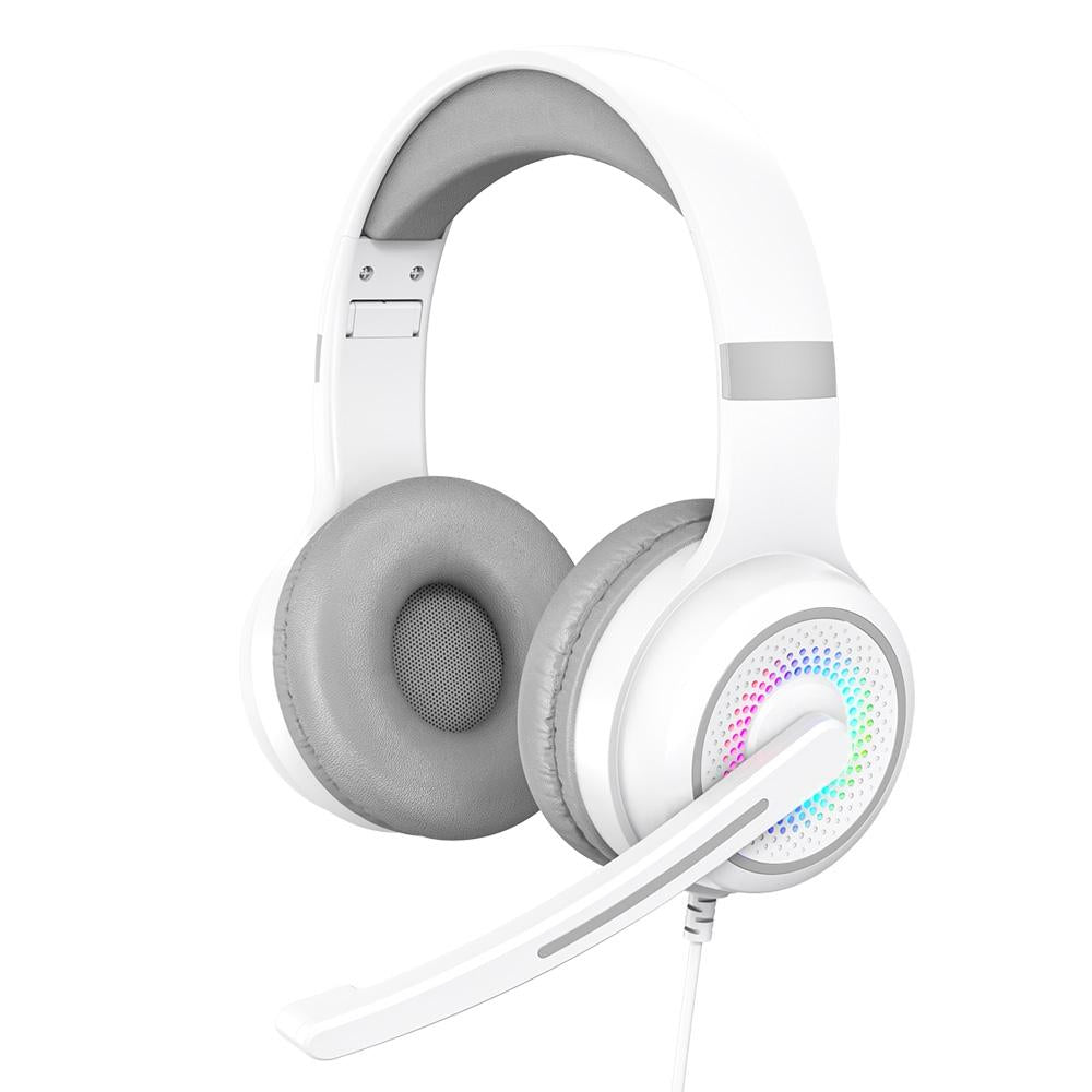 Led Bass Stereo Gaming Headset With Mic - White