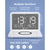 Foldable Desk Calendar Clock With Wireless Charger & Alarm - White
