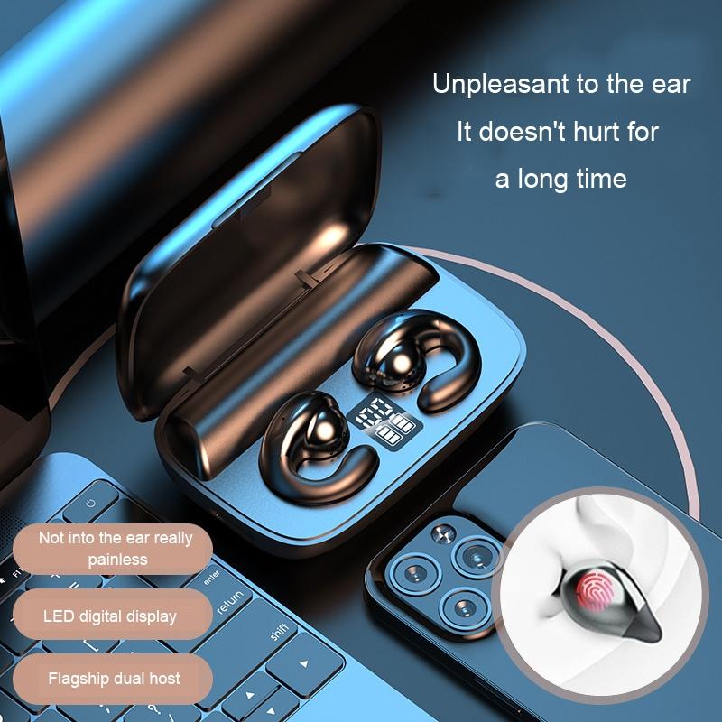 Wireless Bone Conduction Earphones with Noise Reduction - Red