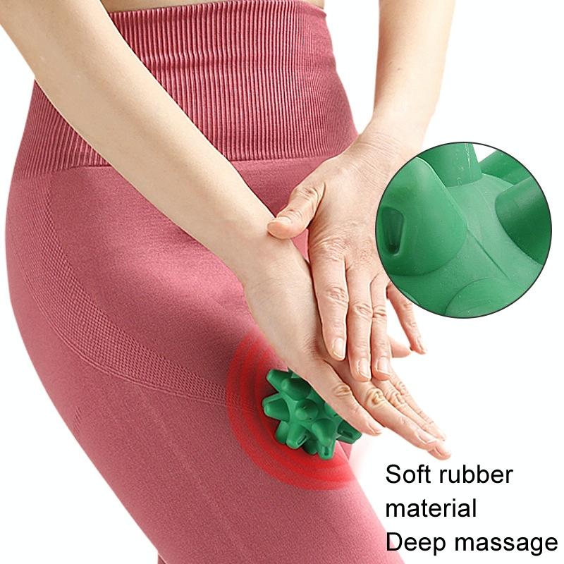 Handheld Hedgehog Massage Ball For Plantar Relaxation And Fitness - Green