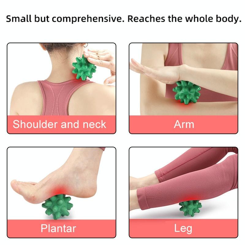 Handheld Hedgehog Massage Ball For Plantar Relaxation And Fitness - Green