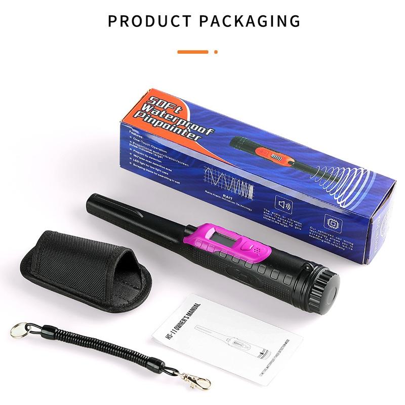 Small Handheld Metal Detector for Outdoor Treasure Hunting - Red Black