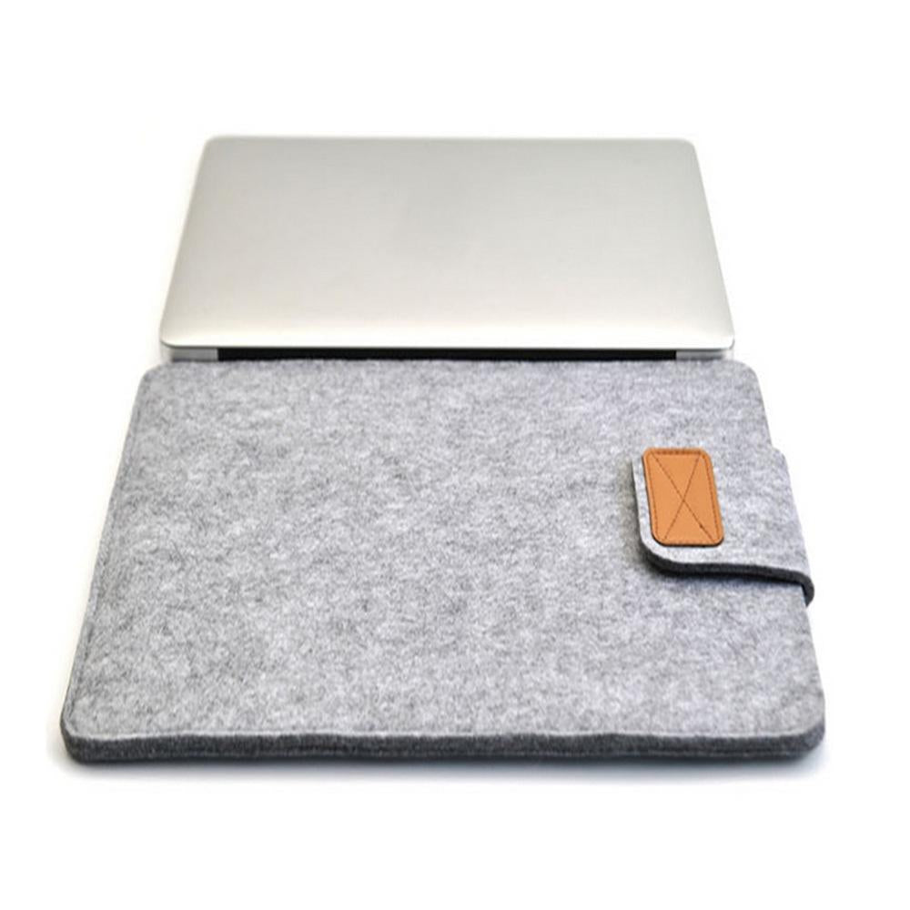 11 Inch Vertical Felt Laptop / Tablet Sleeve Bag - Light Grey