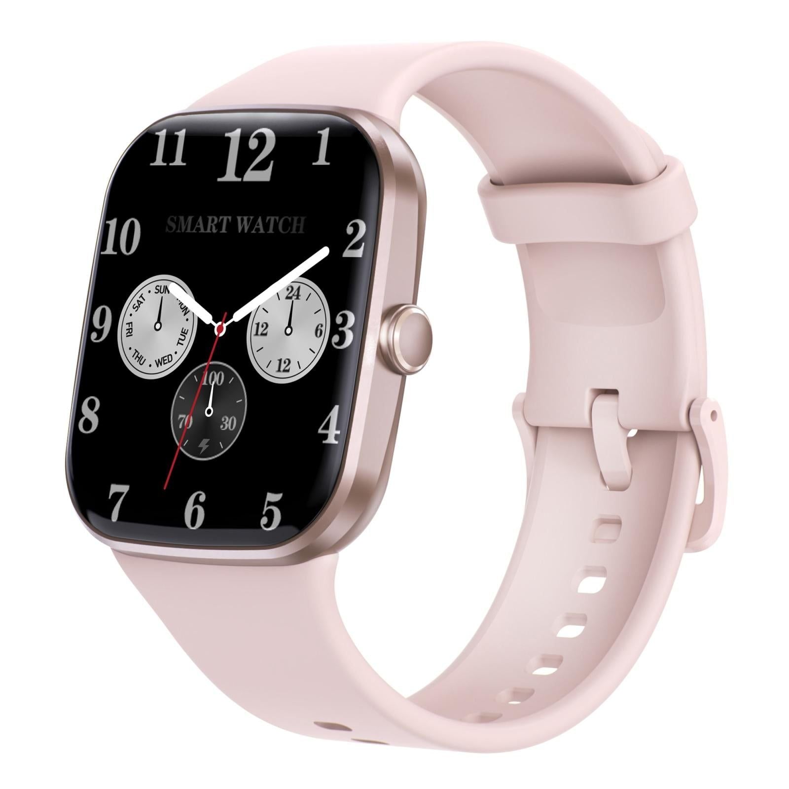 Ip67 Waterproof Smart Bracelet Bluetooth Call Fitness Tracker - Pink