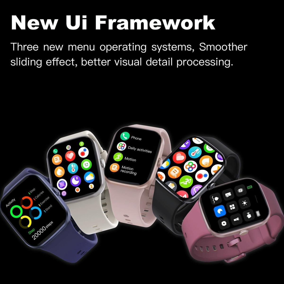 Ip67 Waterproof Smart Bracelet Bluetooth Call Fitness Tracker - Pink