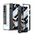 For Samsung Galaxy Z Fold4 5G Shockproof Magnetic Case With Pen Slots - Silver