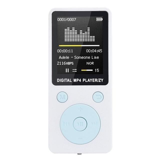 Portable Mp4 Music Player With Fm Radio & Recording Black - Blue No Memory