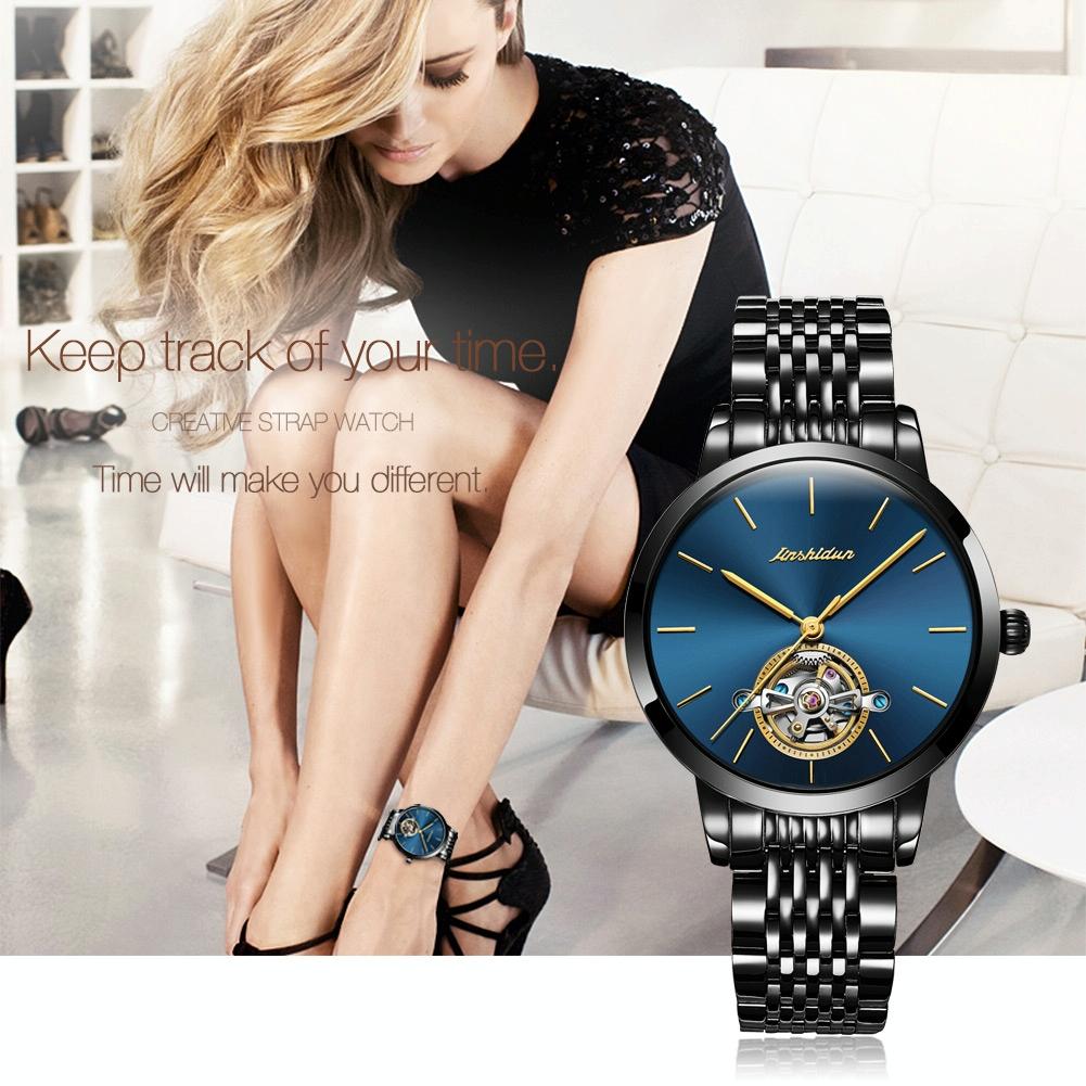 Waterproof Automatic Mechanical Watch For Women With Simple Hollow Design