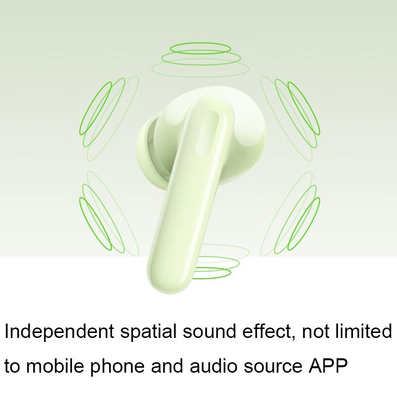 Wireless Active Noise-cancelling Earbuds for Sports and Music - Green