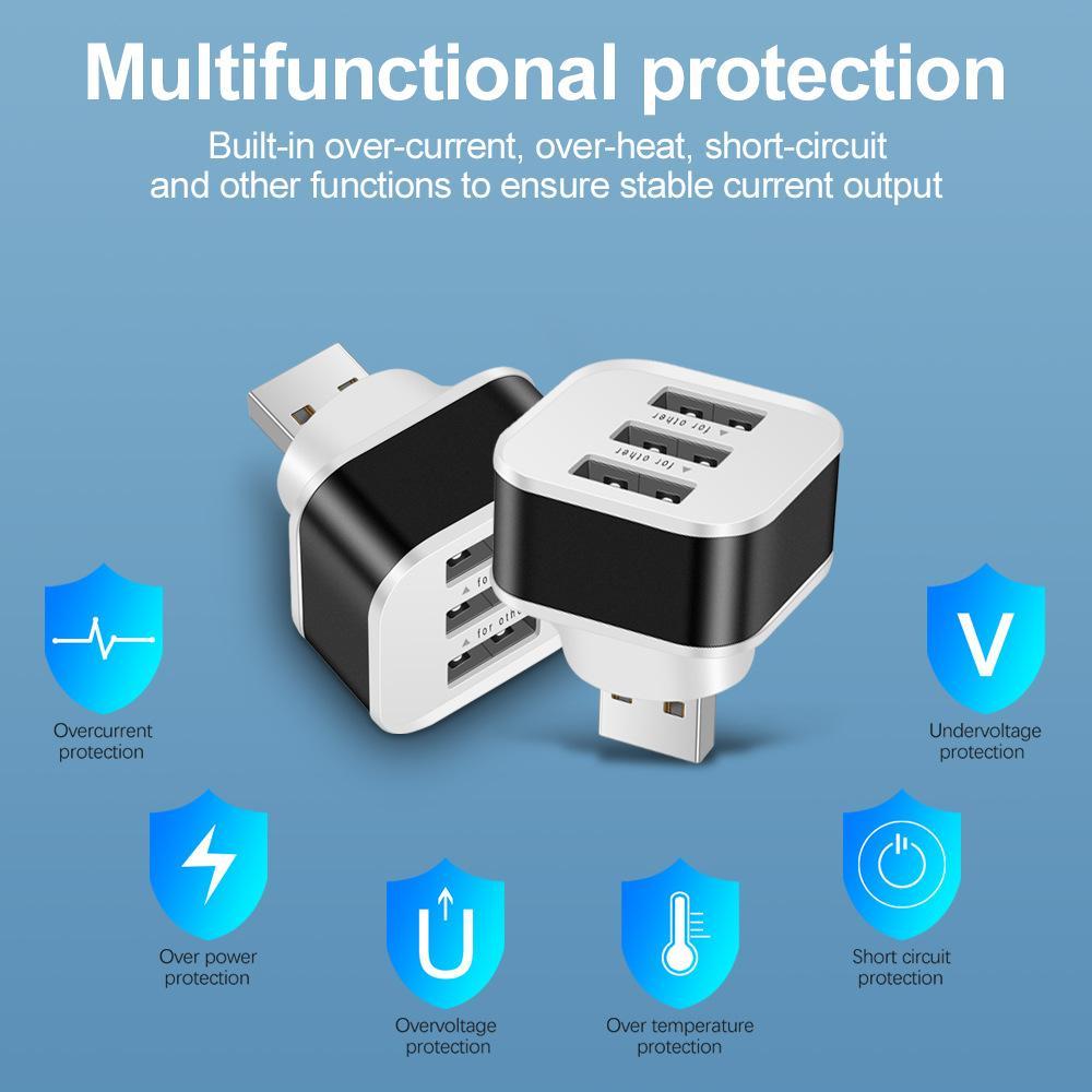 3-Port Usb 2.0 Hub Expander - Silver