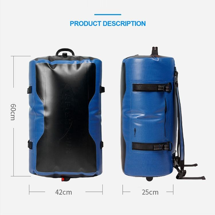 60L Waterproof Backpack For Swimming Diving Surfing Large Capacity Mountaineering Bag - Blue