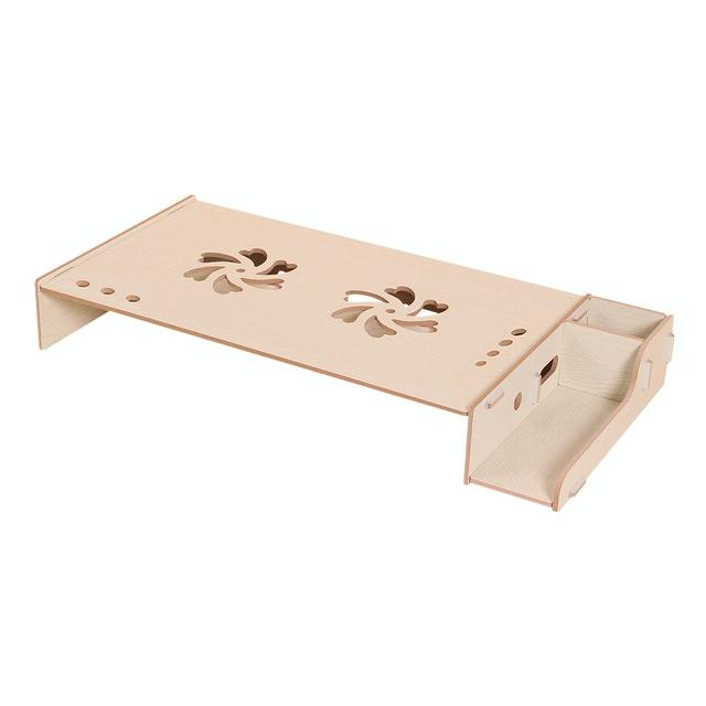 Wood Monitor Stand with Keyboard Storage - Tbd049404601B