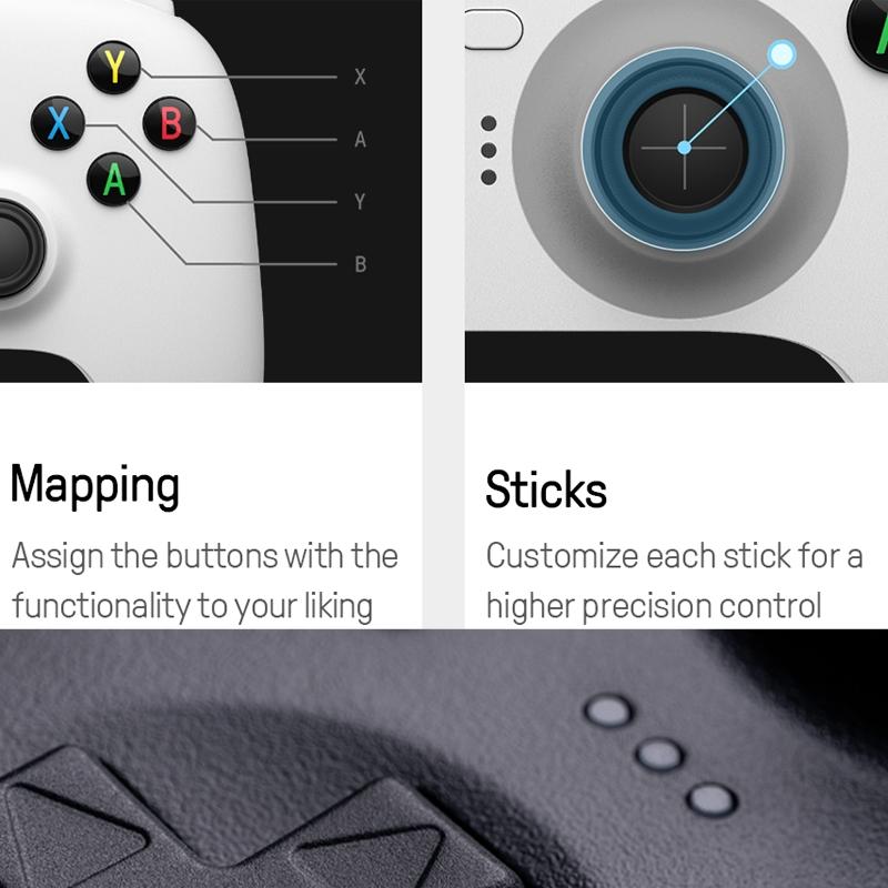 Wireless Gaming Controller + Charging Dock for Pc / Windows 10 / 11 / Steam Deck - 2.4g - Black